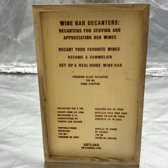 Wine Bar Decanter With Cork Stopper 750ml Premium Glass For Red Wines By Artland - Picture 3 of 16